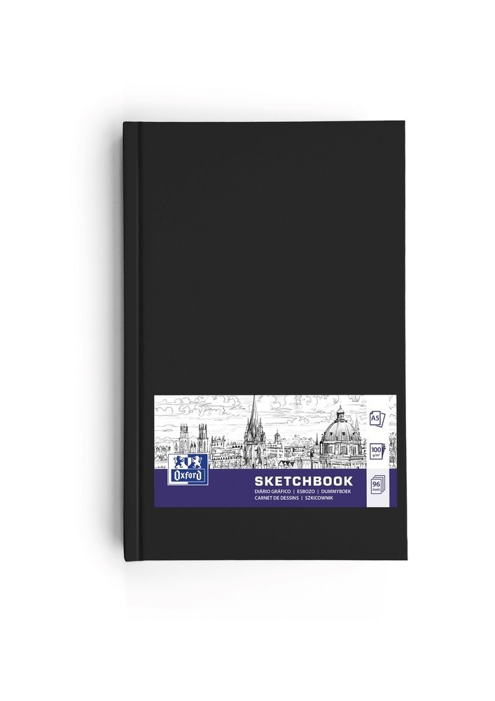 SKETCHBOOK A5 OXFORD, 96 SHEETS, BLACK HAMELIN